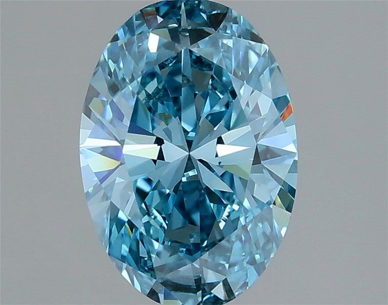 1.38ct Oval FANCY VVS2 Lab Created Diamond