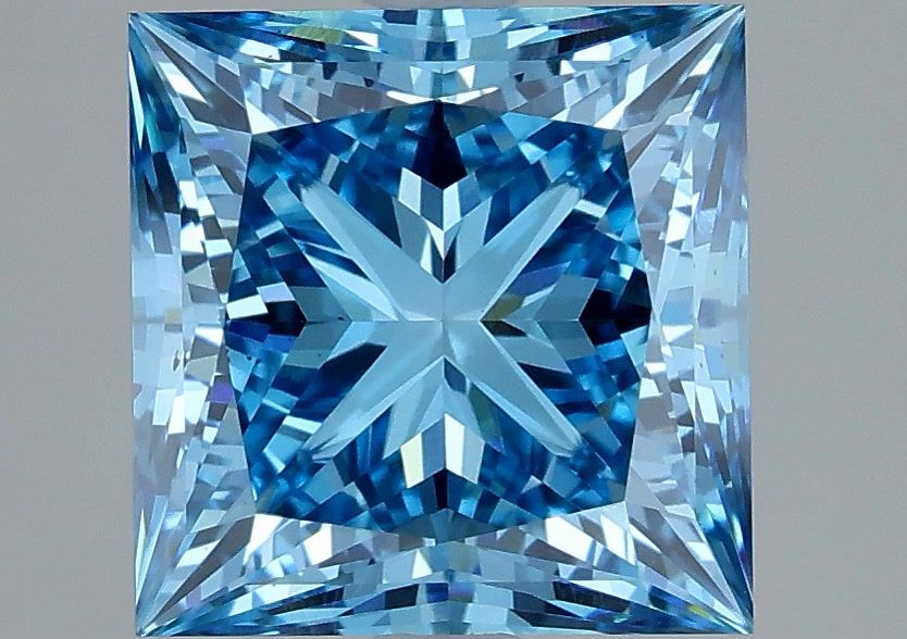 3.02ct Princess FANCY VS2 Lab Created Diamond