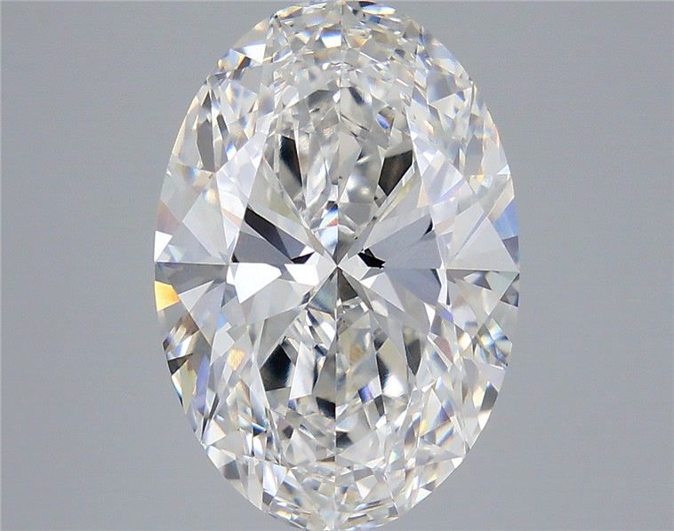 6.07ct Oval F VVS2 Lab Created Diamond