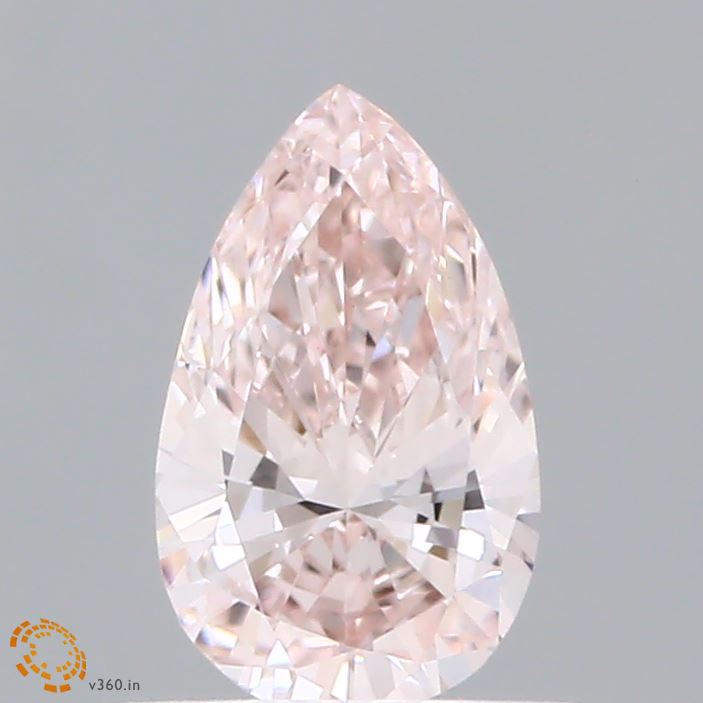 0.54ct Pear LIGHT PINK VS1 Lab Created Diamond