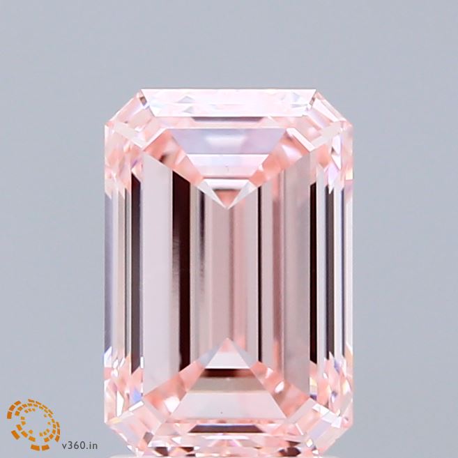 2.01ct Emerald FANCY INTENSE PINK VS1 Lab Created Diamond