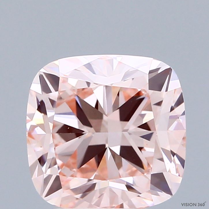 3.07ct Cushion FANCY INTENSE PINK VS1 Lab Created Diamond