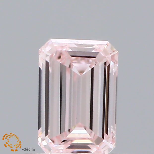 0.51ct Emerald FANCY LIGHT PINK VS1 Lab Created Diamond