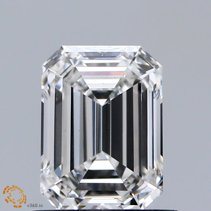 0.94ct Emerald F VS1 Lab Created Diamond