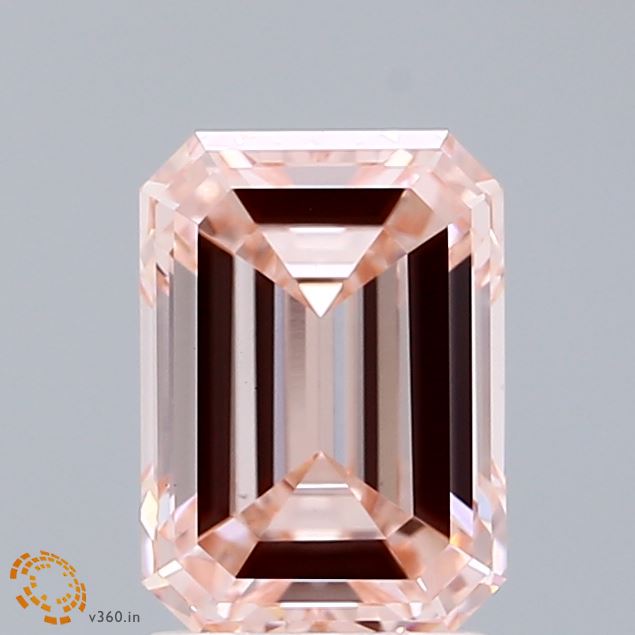 2.01ct Emerald FANCY INTENSE PINK VS1 Lab Created Diamond