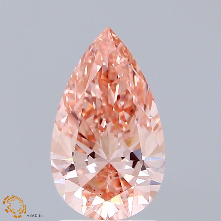 1.5ct Pear FANCY VIVID PINK VS2 Lab Created Diamond