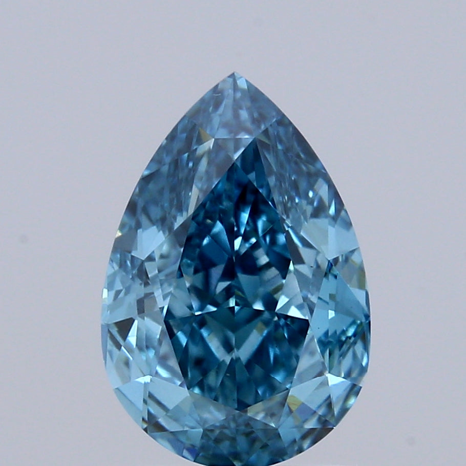 2.01ct Pear FANCY VIVID BLUE VS1 Lab Created Diamond