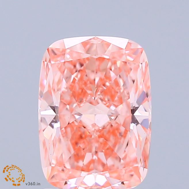 2.01ct Cushion FANCY VIVID PINK VS1 Lab Created Diamond