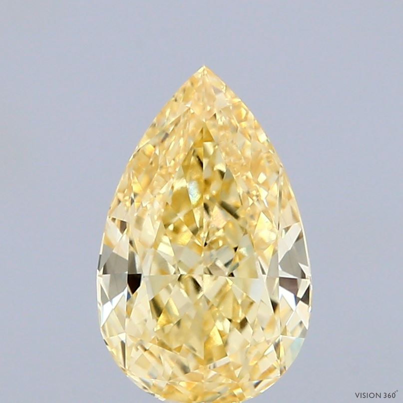 2.08ct Pear FANCY INTENSE YELLOW VVS2 Lab Created Diamond