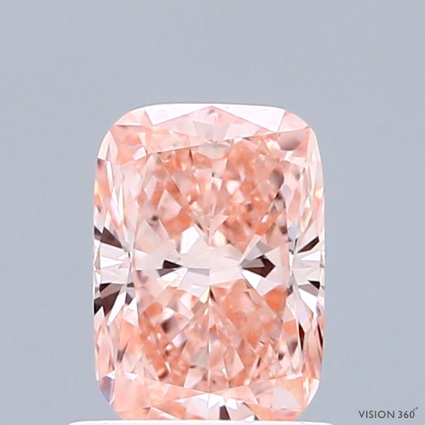 1.02ct Cushion FANCY INTENSE PINK VS1 Lab Created Diamond