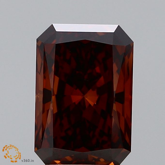 1.82ct Radiant FANCY DEEP ORANGE VVS2 Lab Created Diamond