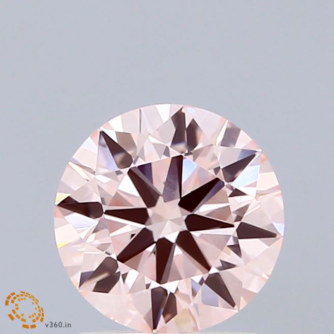 1.53ct Round FANCY INTENSE PINK VVS2 Lab Created Diamond