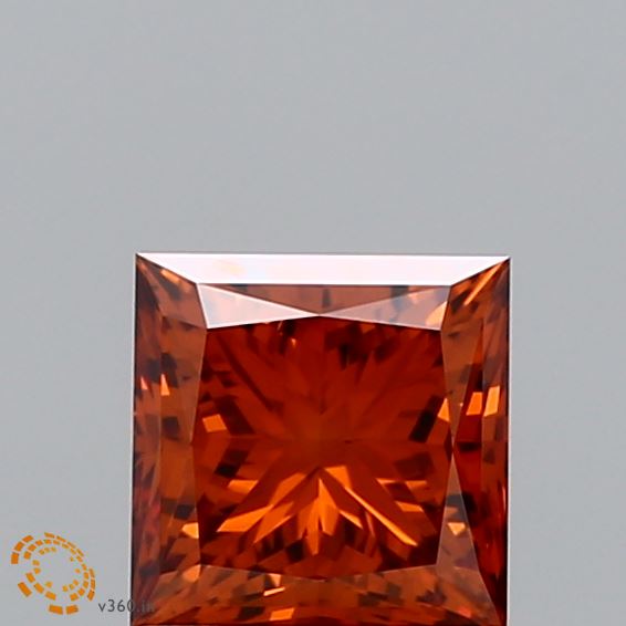 1ct Princess FANCY ORANGE VVS2 Lab Created Diamond