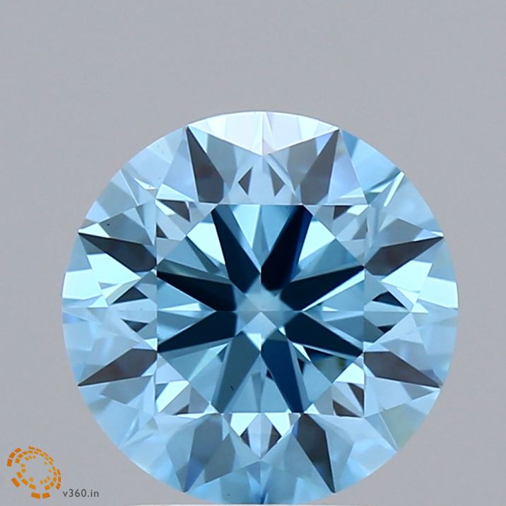 2.49ct Round FANCY VIVID BLUE VS1 Lab Created Diamond
