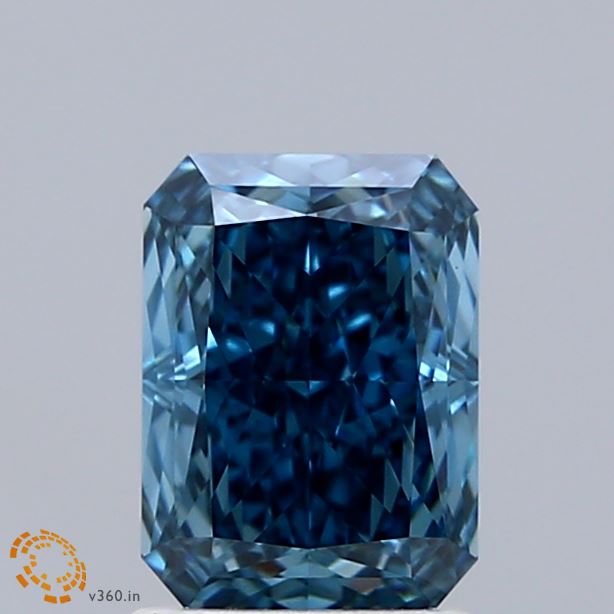 1.6ct Radiant FANCY VIVID BLUE VS1 Lab Created Diamond