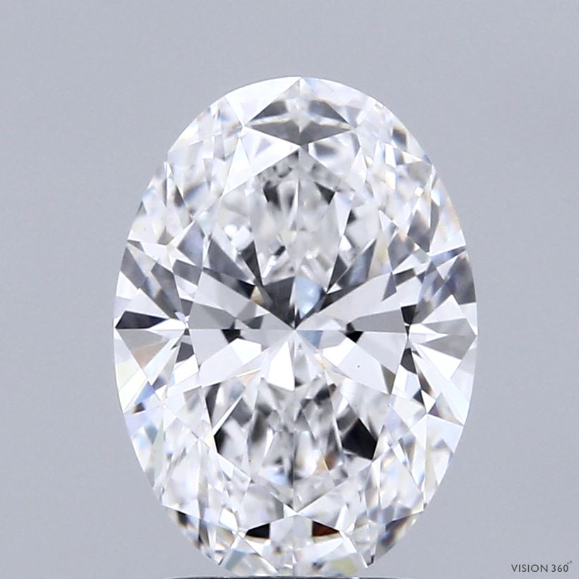 2.51ct Oval D VVS2 Lab Created Diamond