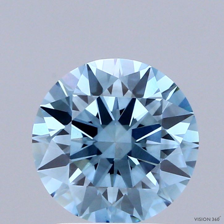 2.07ct Round FANCY VIVID BLUE VS1 Lab Created Diamond