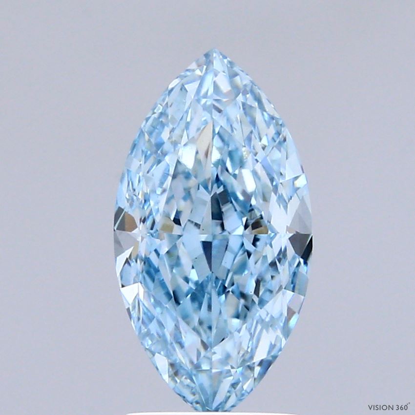 2.05ct Marquise FANCY VIVID BLUE VS1 Lab Created Diamond