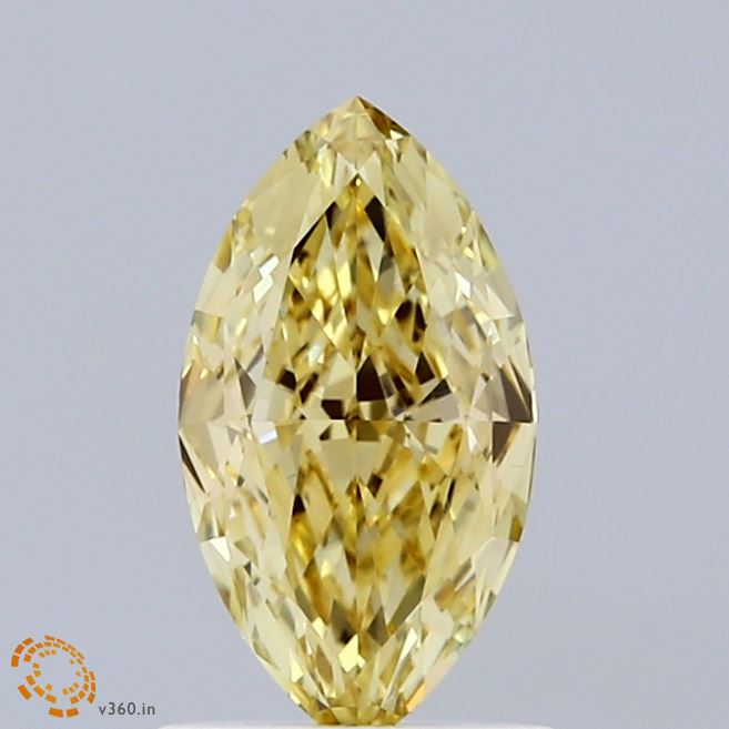 1.16ct Marquise FANCY INTENSE YELLOW VVS2 Lab Created Diamond
