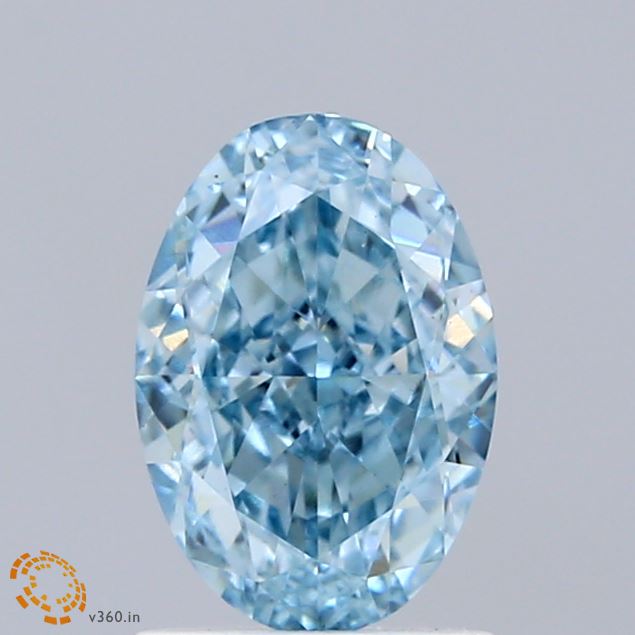 1.6ct Oval FANCY VIVID BLUE VS1 Lab Created Diamond