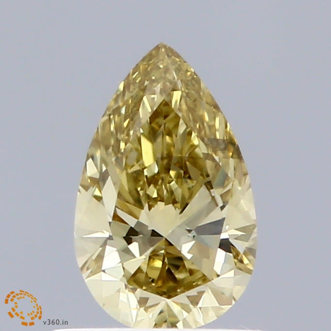 0.51ct Pear FANCY INTENSE YELLOW VS1 Lab Created Diamond