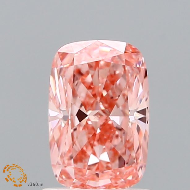 1.15ct Cushion FANCY VIVID PINK VS1 Lab Created Diamond