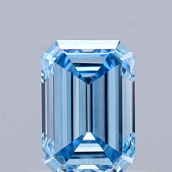 0.55ct Emerald FANCY VIVID BLUE VVS2 Lab Created Diamond