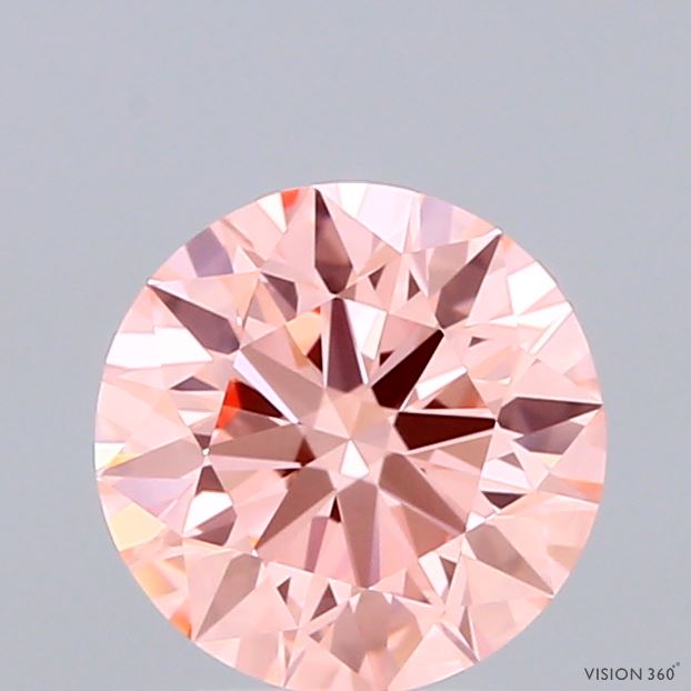 1.4ct Round FANCY VIVID PINK VVS2 Lab Created Diamond
