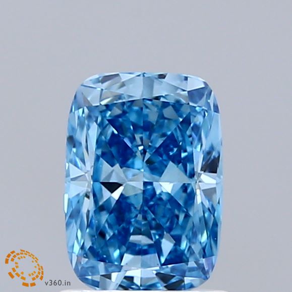 1.05ct Cushion FANCY VIVID BLUE VVS2 Lab Created Diamond