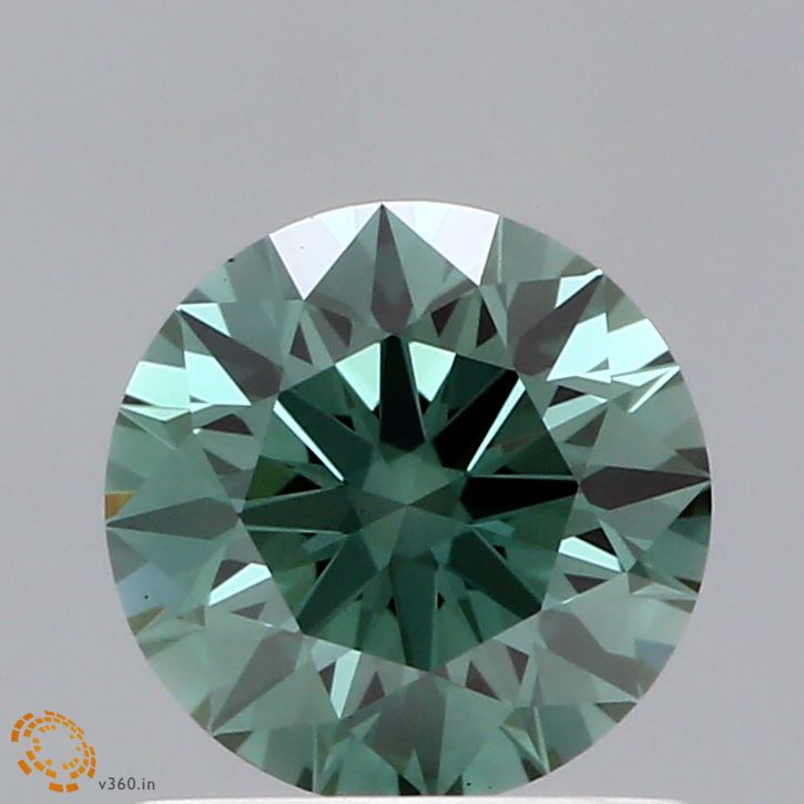 1ct Round FANCY VIVID GREEN VS1 Lab Created Diamond
