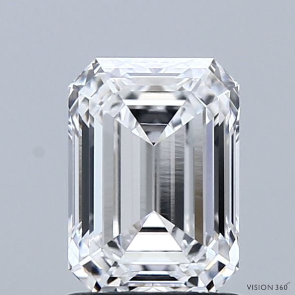 1.37ct Emerald D VVS2 Lab Created Diamond