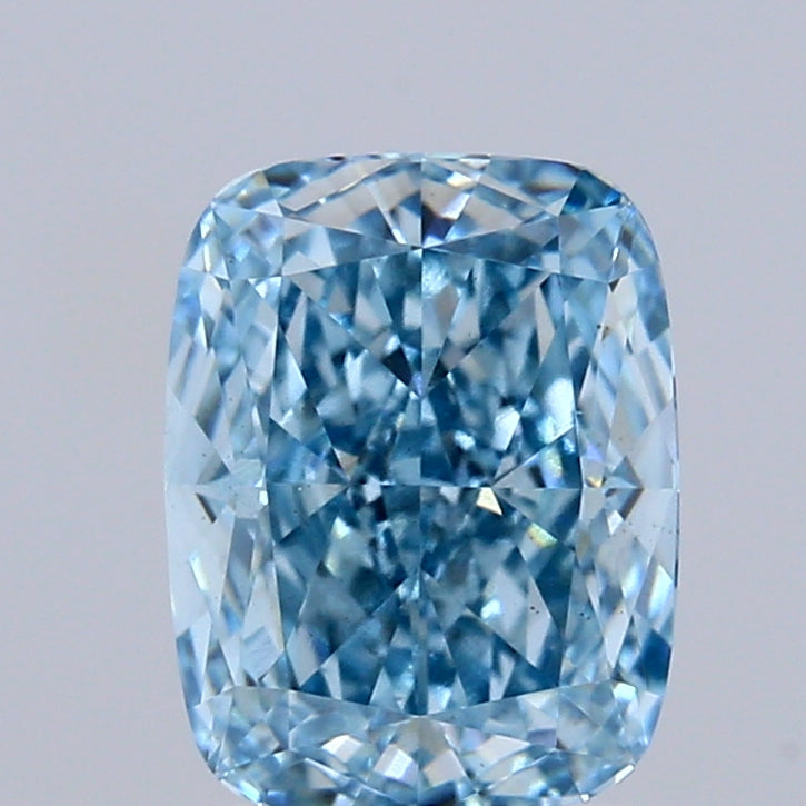 1.54ct Cushion FANCY VIVID BLUE VS1 Lab Created Diamond