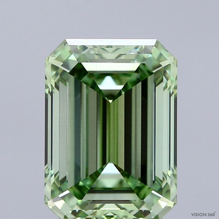 3.3ct Emerald FANCY VIVID GREEN VS2 Lab Created Diamond