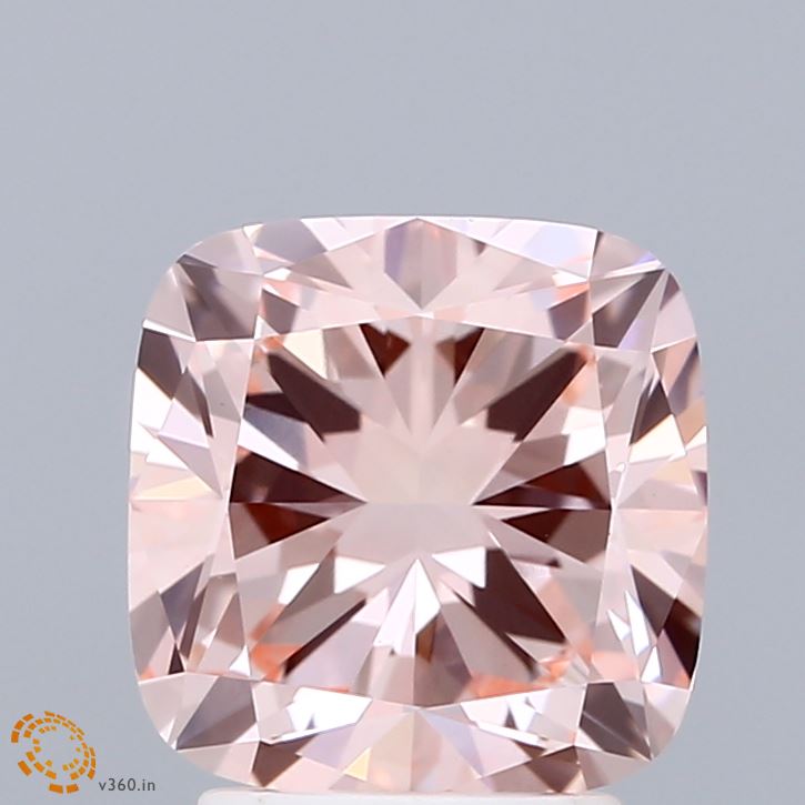 3.03ct Cushion FANCY INTENSE PINK VS1 Lab Created Diamond