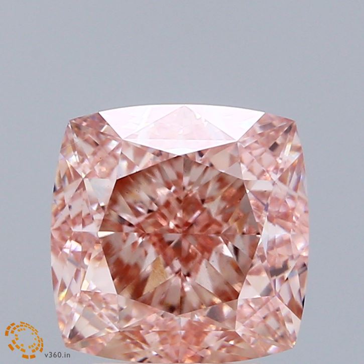 4.08ct Cushion FANCY INTENSE PINK VS1 Lab Created Diamond