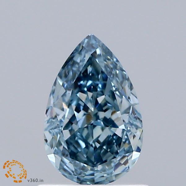 1.06ct Pear FANCY INTENSE BLUE VS1 Lab Created Diamond