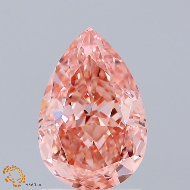 1.69ct Pear FANCY VIVID PINK VVS2 Lab Created Diamond