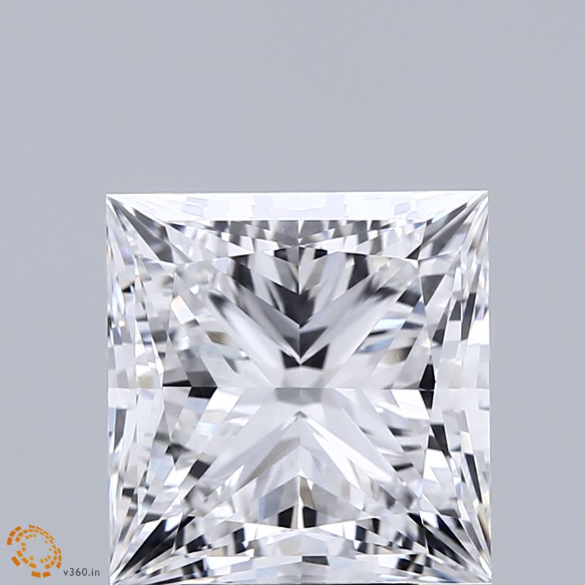 4.69ct Princess E VVS2 Lab Created Diamond
