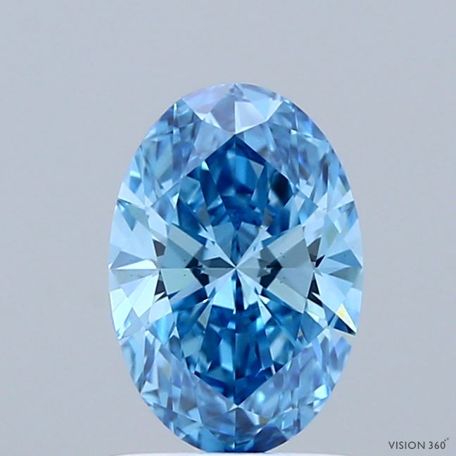 1.03ct Oval FANCY VIVID BLUE VS1 Lab Created Diamond