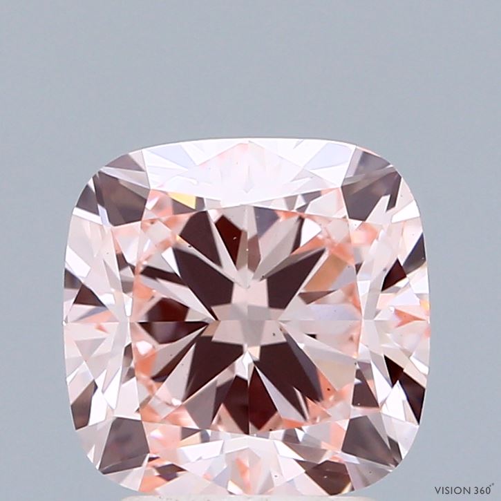 2.71ct Cushion FANCY INTENSE PINK VS2 Lab Created Diamond