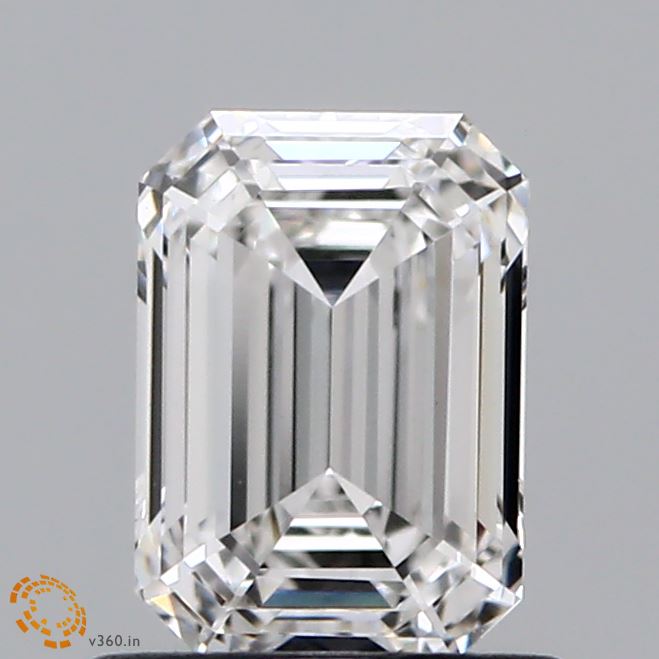 0.93ct Emerald F VS1 Lab Created Diamond