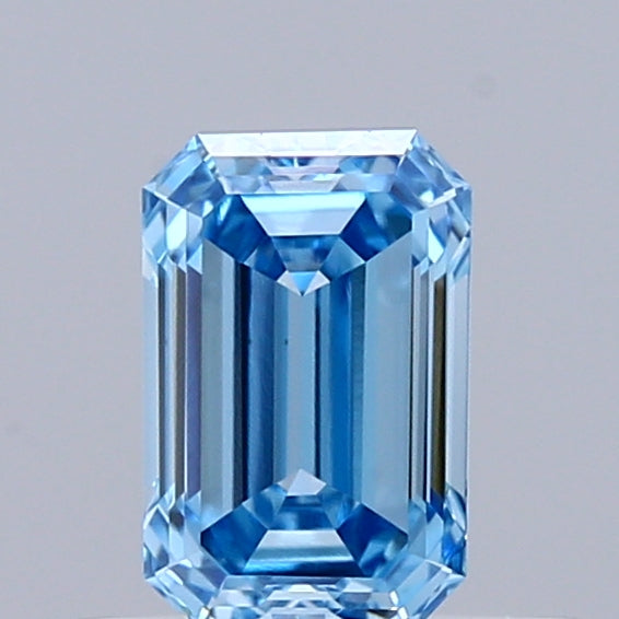 0.57ct Emerald FANCY VIVID BLUE VVS1 Lab Created Diamond