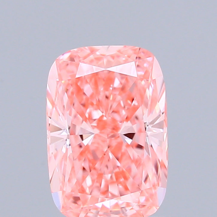 0.97ct Cushion FANCY VIVID PINK VVS2 Lab Created Diamond