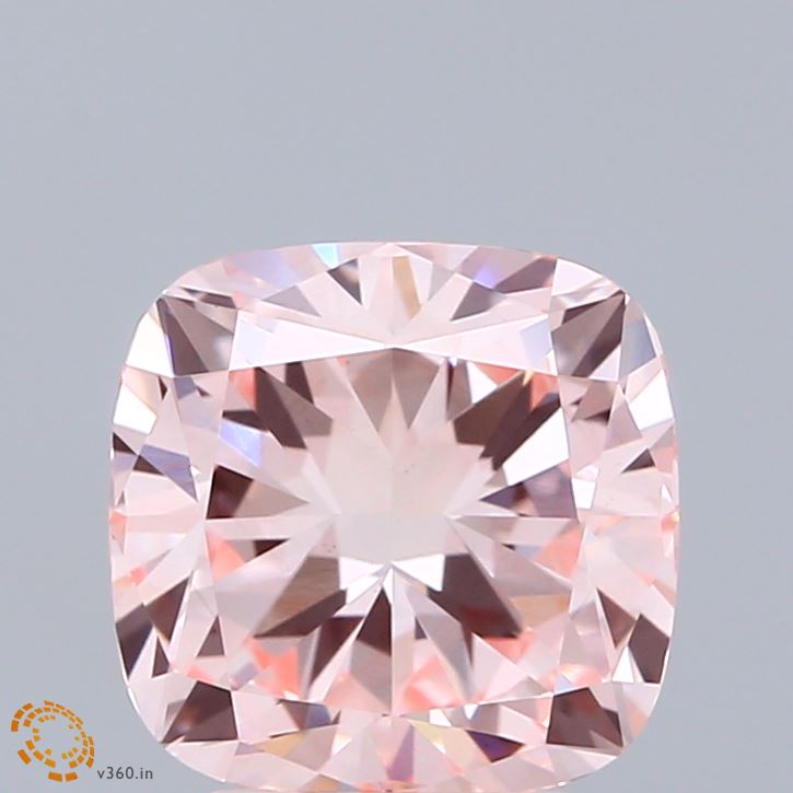 3.08ct Cushion FANCY INTENSE PINK VS1 Lab Created Diamond