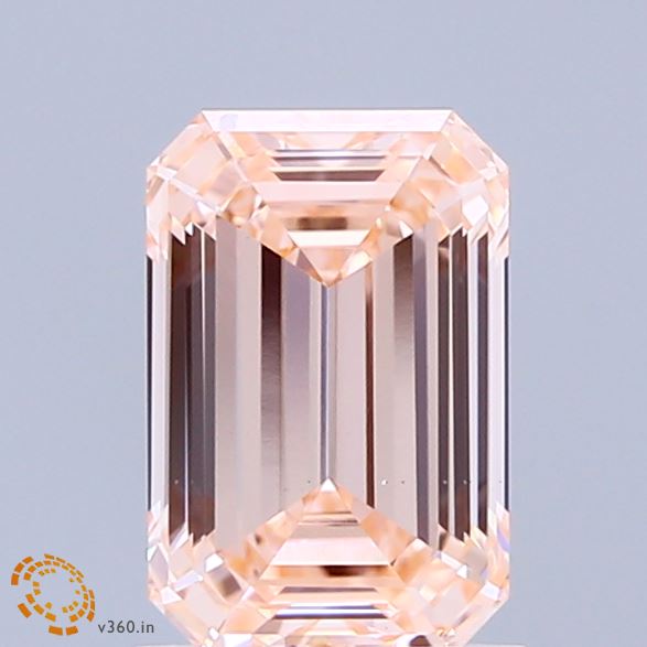 1.51ct Emerald FANCY INTENSE PINK VS1 Lab Created Diamond