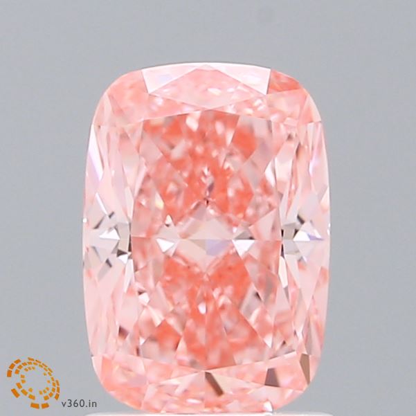 1.59ct Cushion FANCY VIVID PINK VVS2 Lab Created Diamond