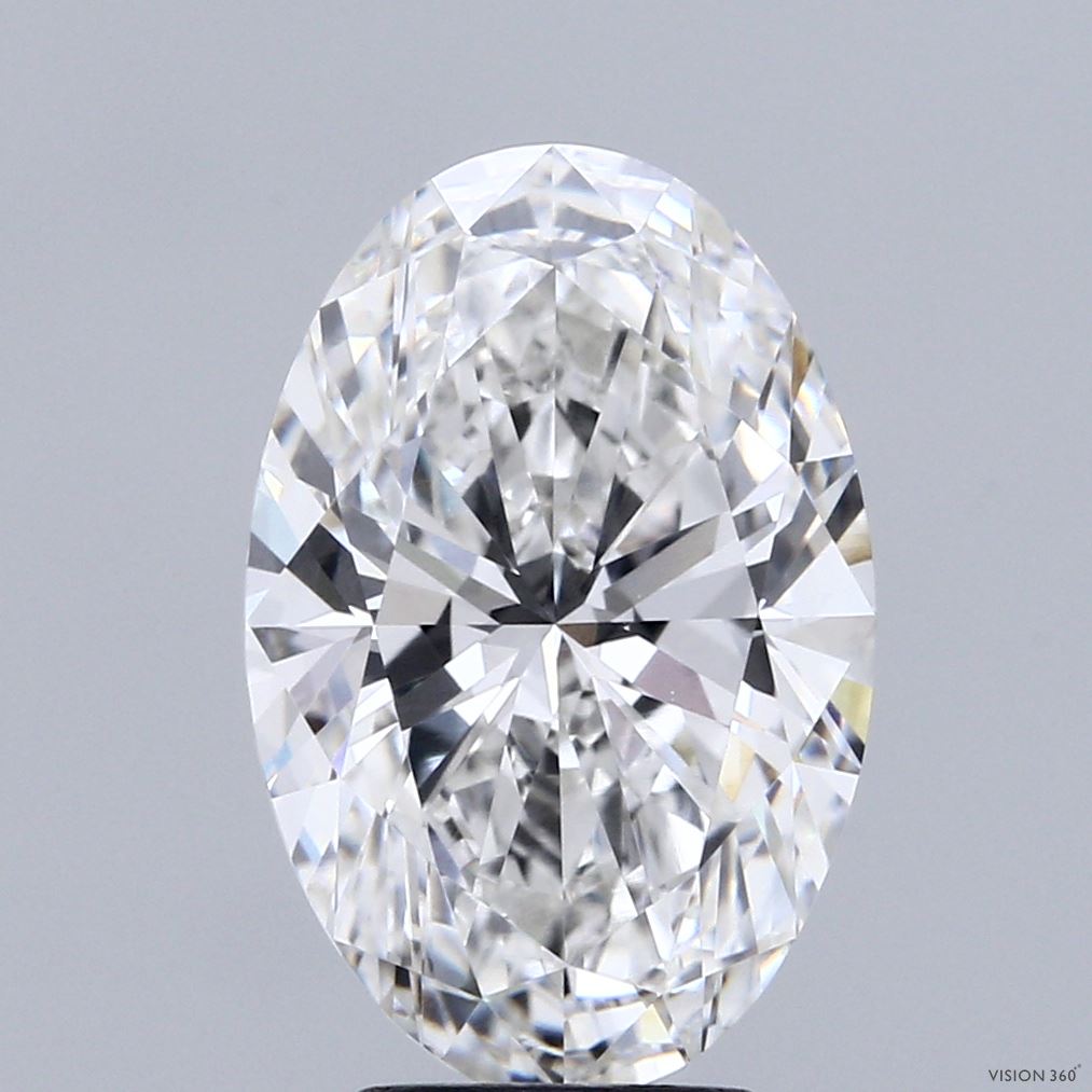 4.29ct Oval F VVS2 Lab Created Diamond