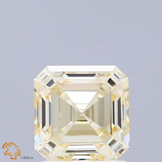 1.76ct Asscher FANCY INTENSE YELLOW VVS2 Lab Created Diamond
