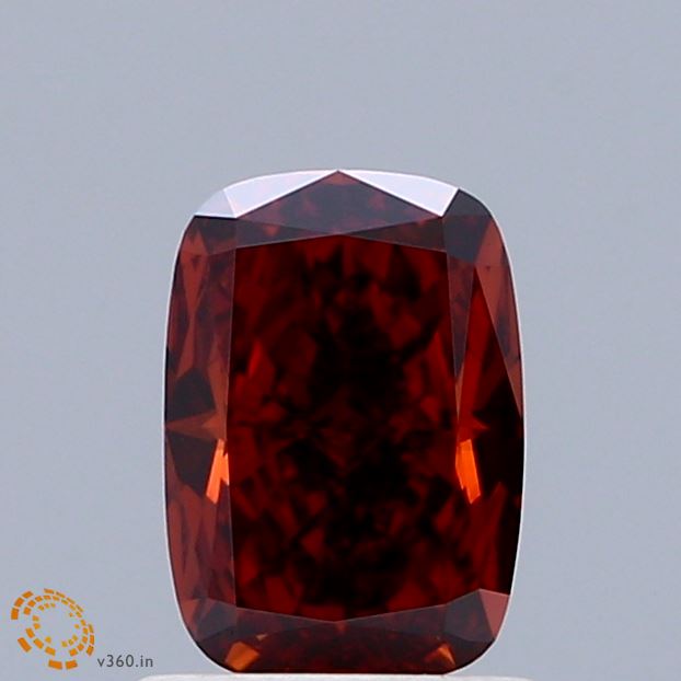 1ct Cushion FANCY VIVID ORANGE VVS2 Lab Created Diamond