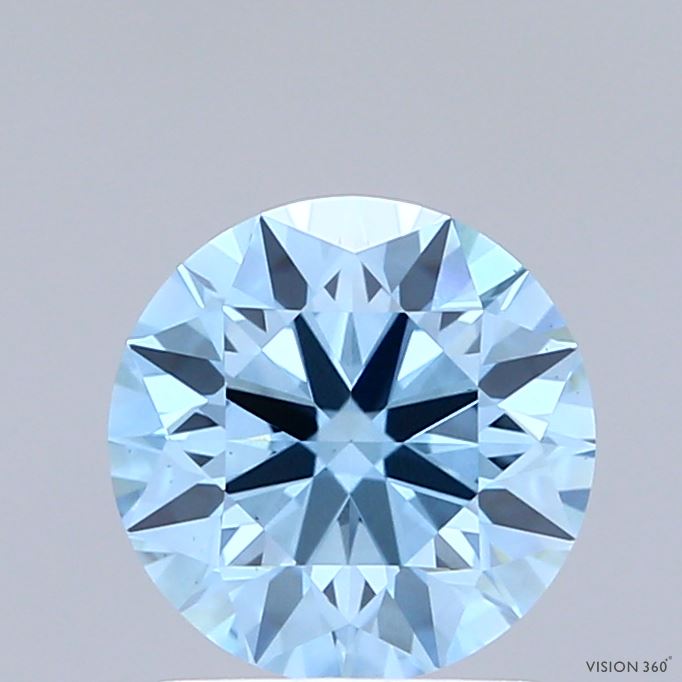 1.54ct Round FANCY VIVID BLUE VS1 Lab Created Diamond